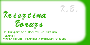 krisztina boruzs business card